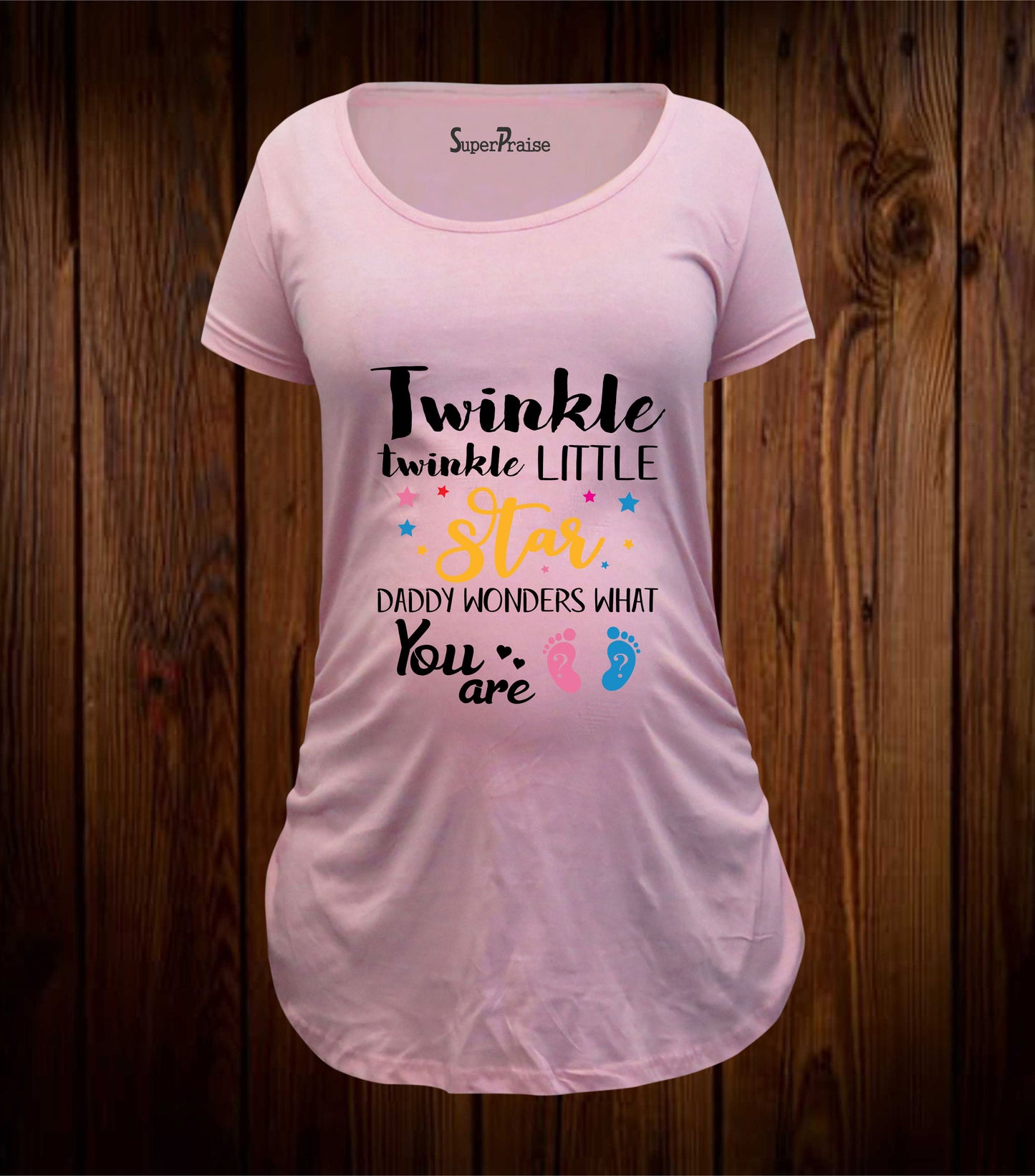 Twinkle Twinkle Little Star Daddy Wonders What You Are Maternity T Shirt
