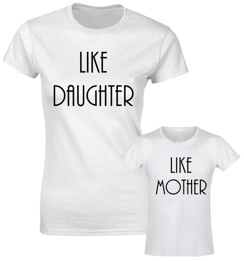 Like Daughter Like Mother Mum Mummy Family Matching T shirts