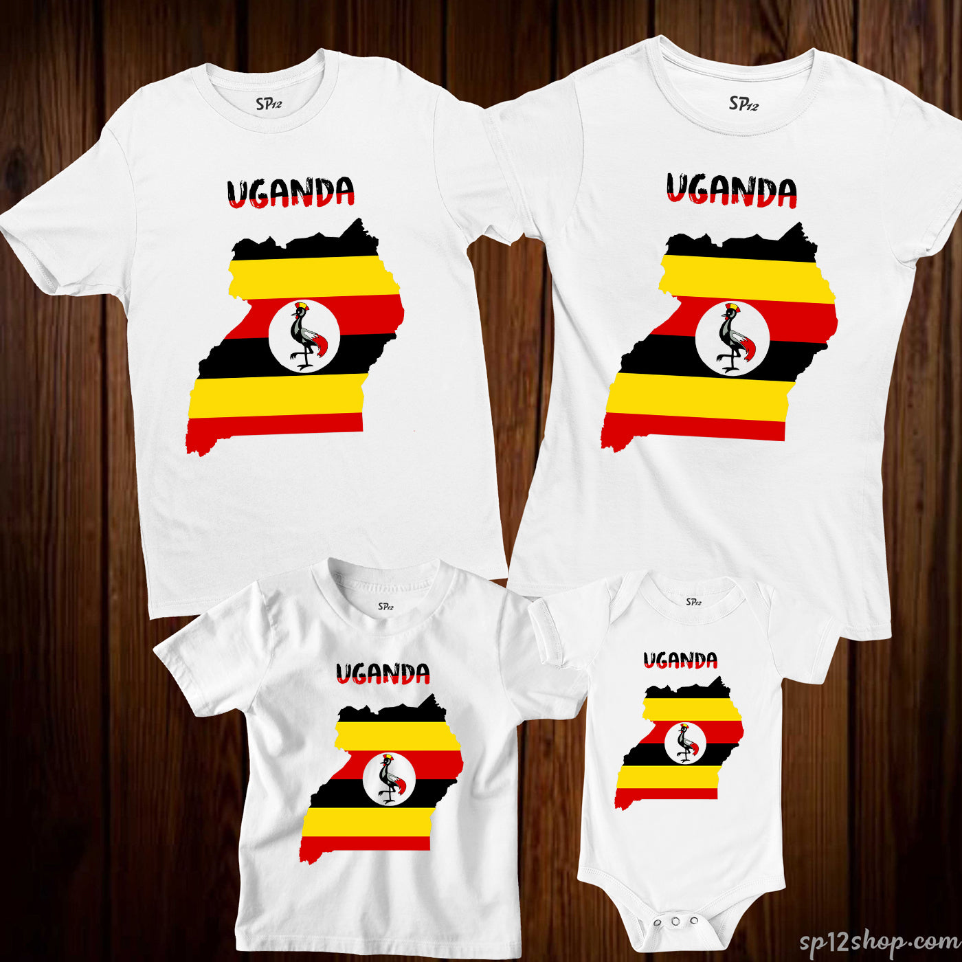 Uganda Flag T Shirt Olympics FIFA World Cup Country Flag Tee Shirt