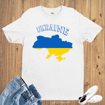 Ukraine Flag T Shirt Olympics FIFA World Cup Country Flag Tee Shirt
