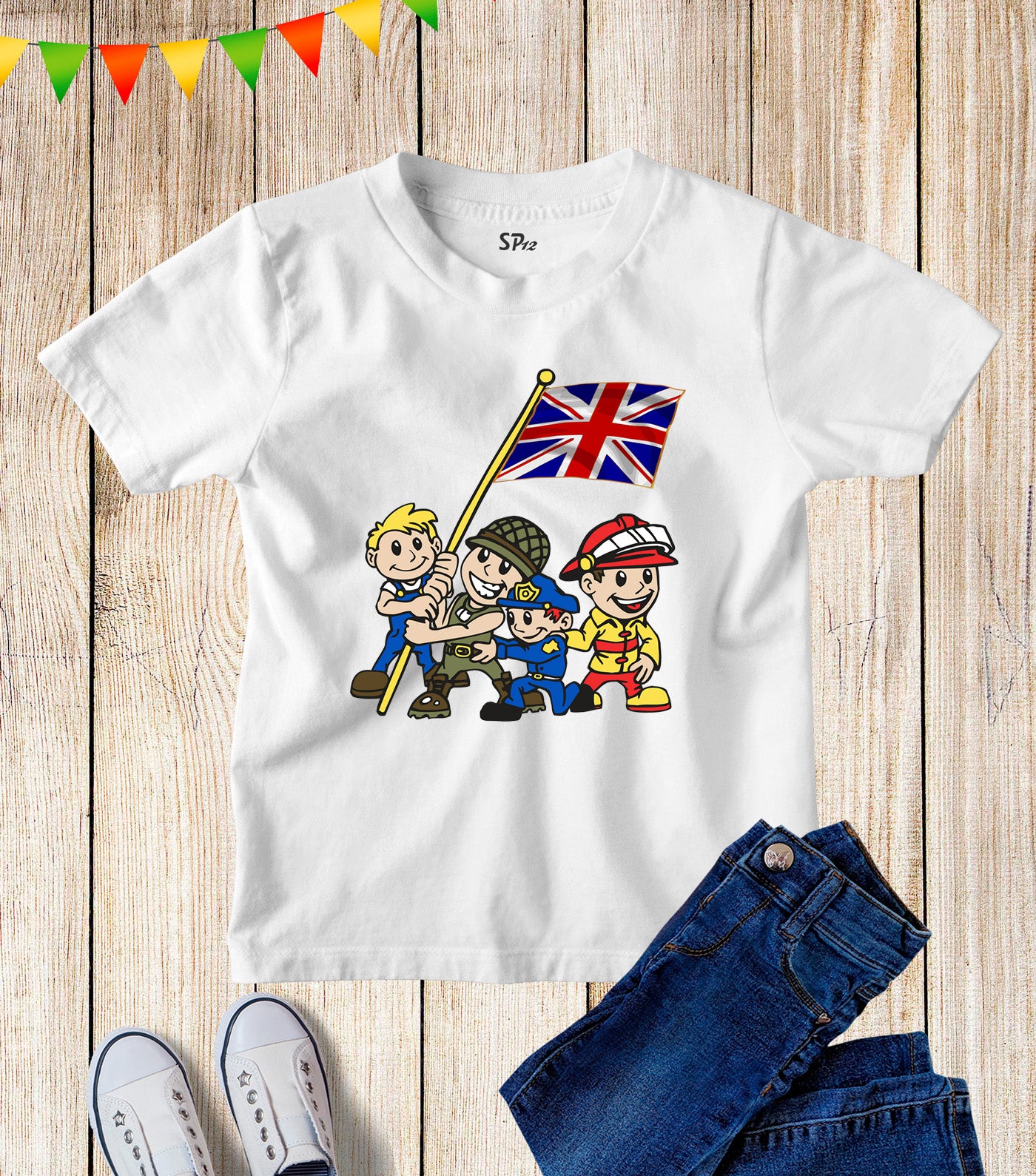Kids Union Flag UK British Unity Great Britain T Shirt
