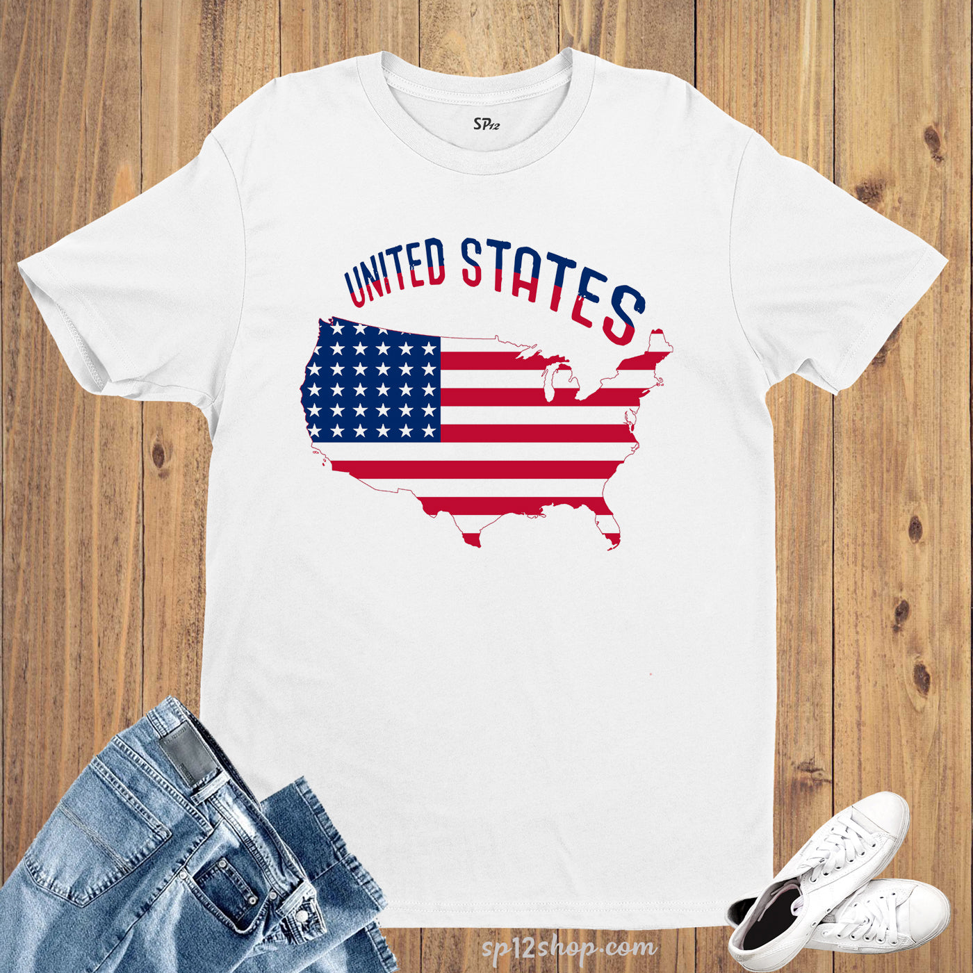 United States Flag T Shirt Olympics FIFA World Cup Country Flag Tee Shirt