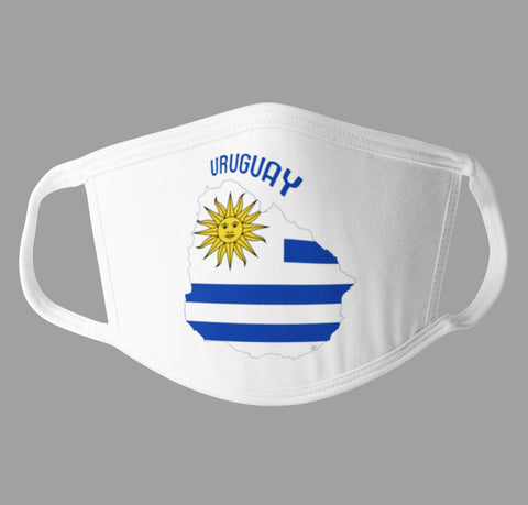 Uruguay Flag Face Mask Cover Patriotic Facemask Covering