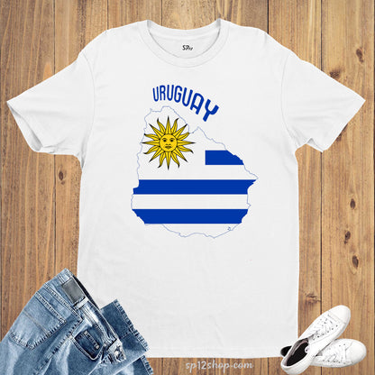 Uruguay Flag T Shirt Olympics FIFA World Cup Country Flag Tee Shirt