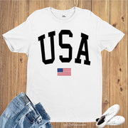 USA Flag 4th of July Patriotic Independence Day and Memorial Day T Shirt
