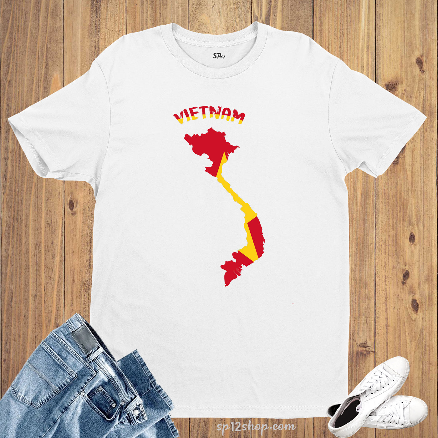 Vietnam Flag T Shirt Olympics FIFA World Cup Country Flag Tee Shirt