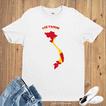 Vietnam Flag T Shirt Olympics FIFA World Cup Country Flag Tee Shirt