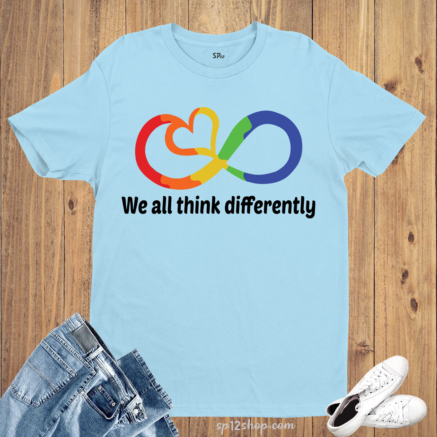 We All Think Differently Autism Awareness T Shirt