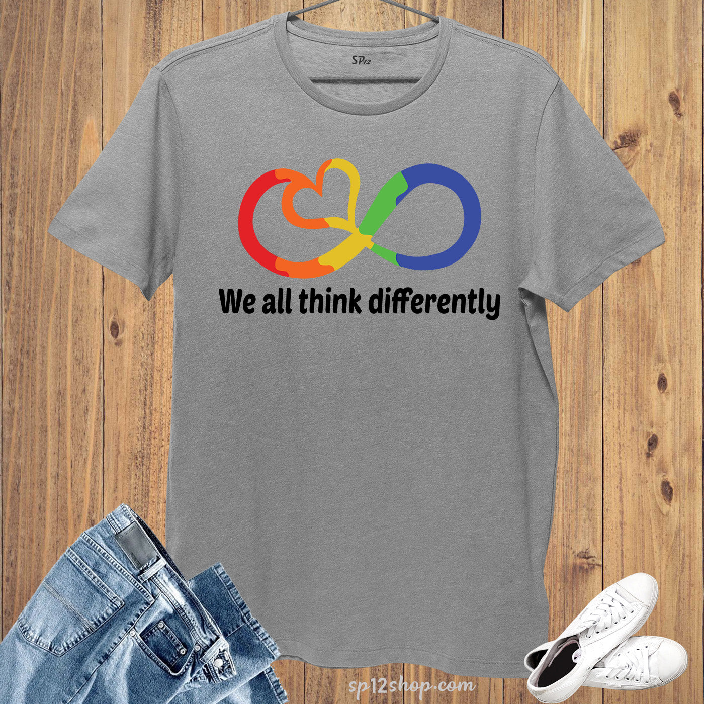 We All Think Differently Autism Awareness T Shirt