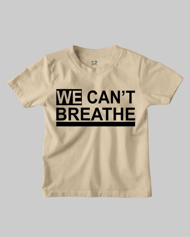 We Can't Breathe Kids T Shirt Black Lives Matter Tee