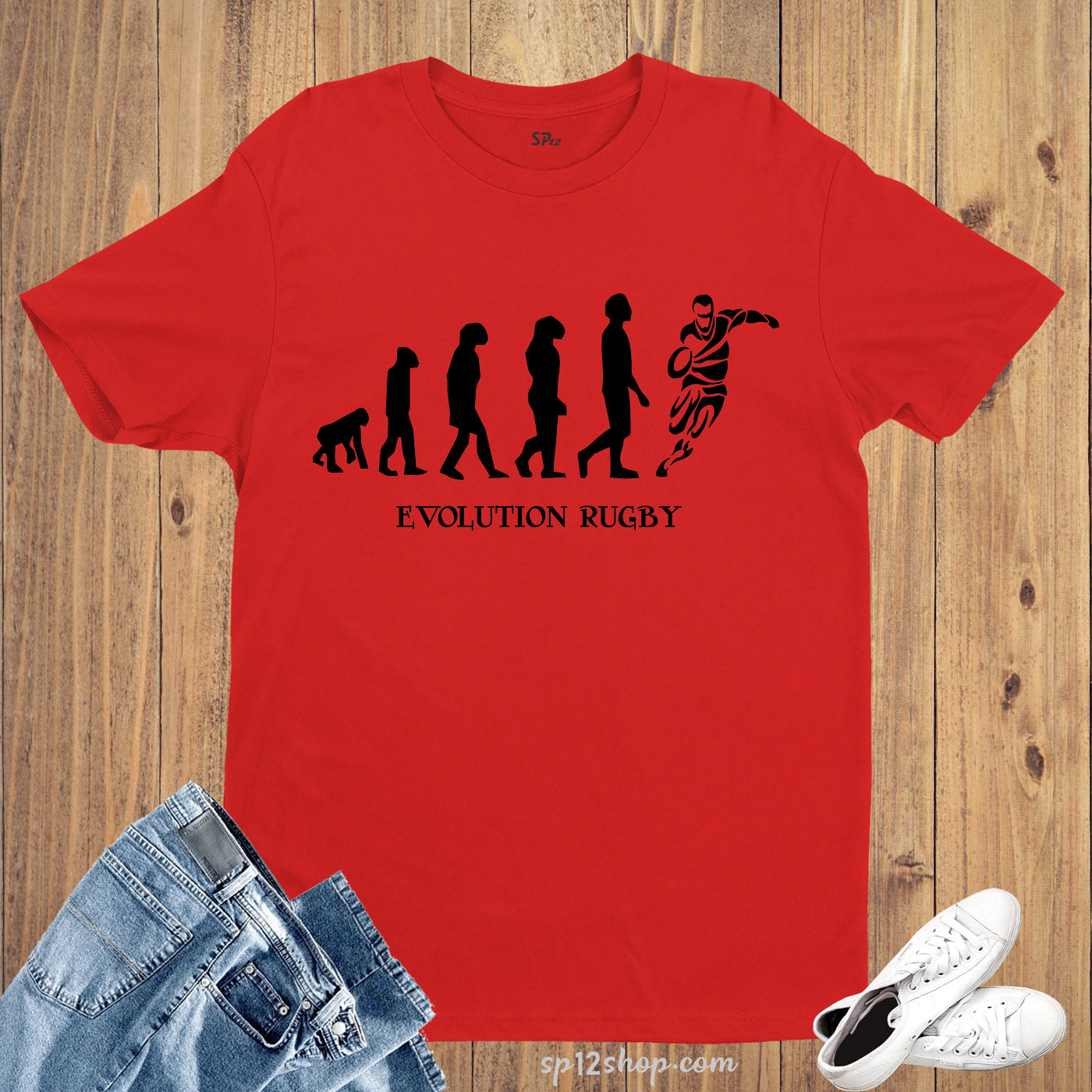 We Didn't Evolve We Were Born To Play Rugby Sports T shirt