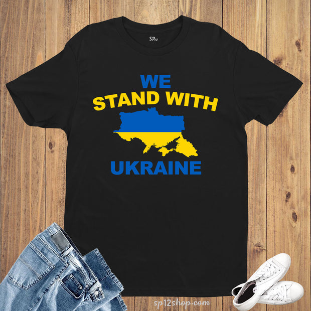 We Stand With Ukraine T Shirt We Support Ukraine Gift Tees