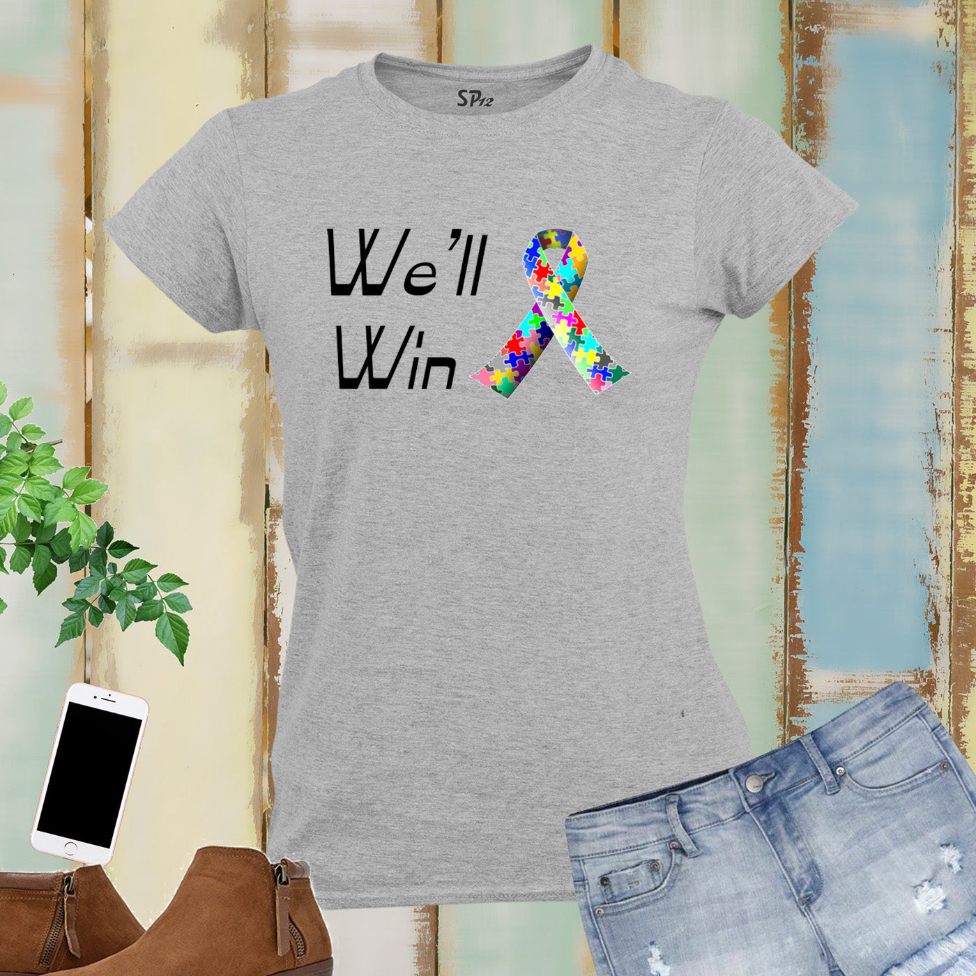 We Will Win Rainbow Awareness Women T Shirt