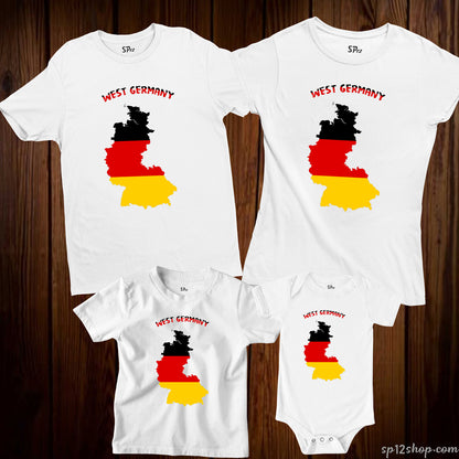 West Germany Flag T Shirt Olympics FIFA World Cup Country Flag Tee Shirt