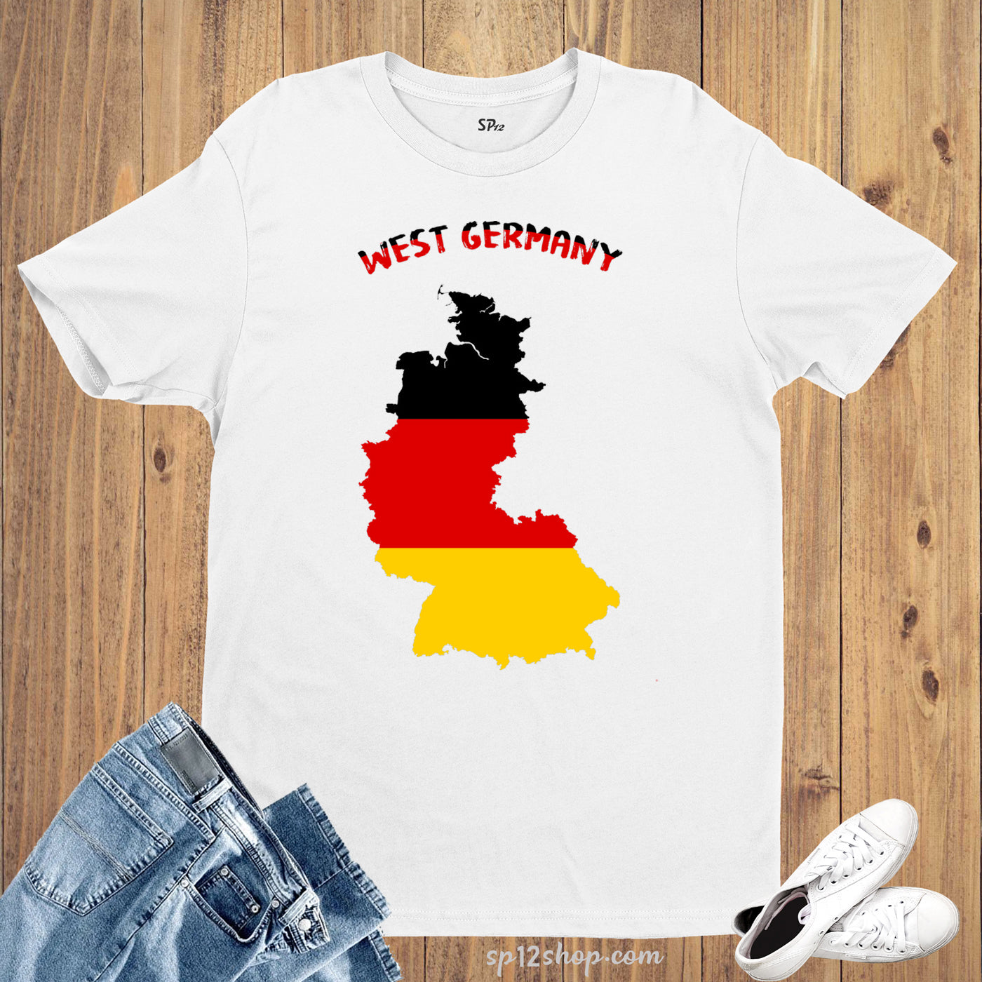 West Germany Flag T Shirt Olympics FIFA World Cup Country Flag Tee Shirt