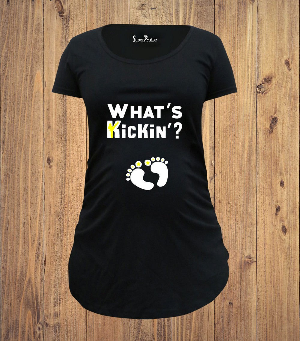 What's Kickin Maternity T Shirt