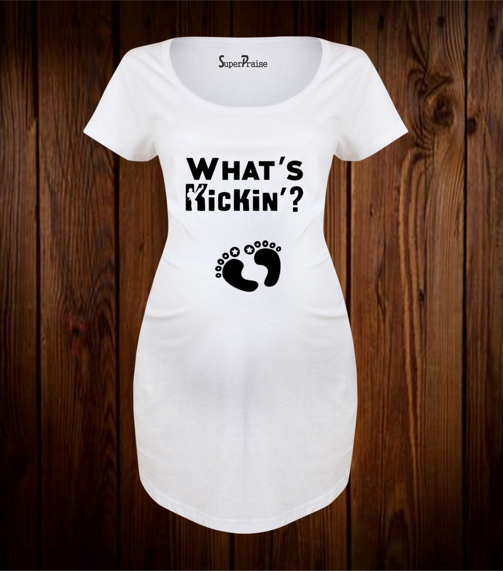 What's Kickin Maternity T Shirt