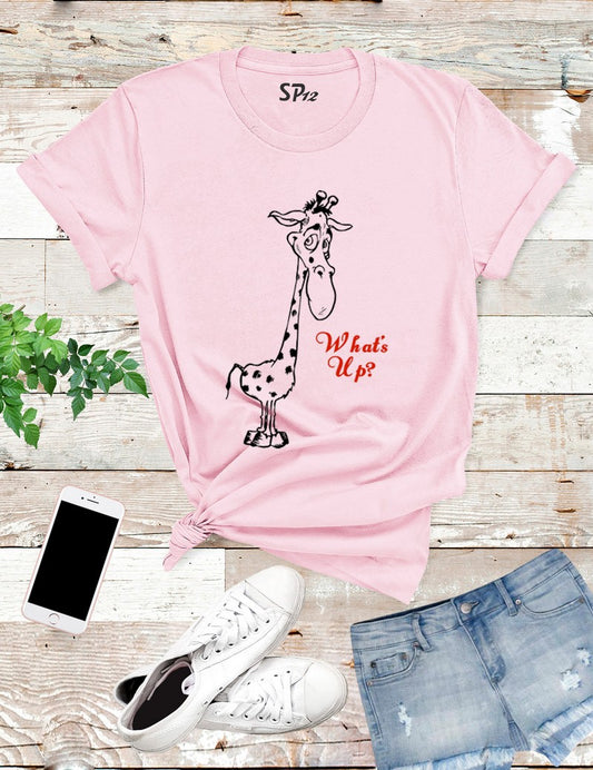 Whats up Giraffe Slogan T Shirt
