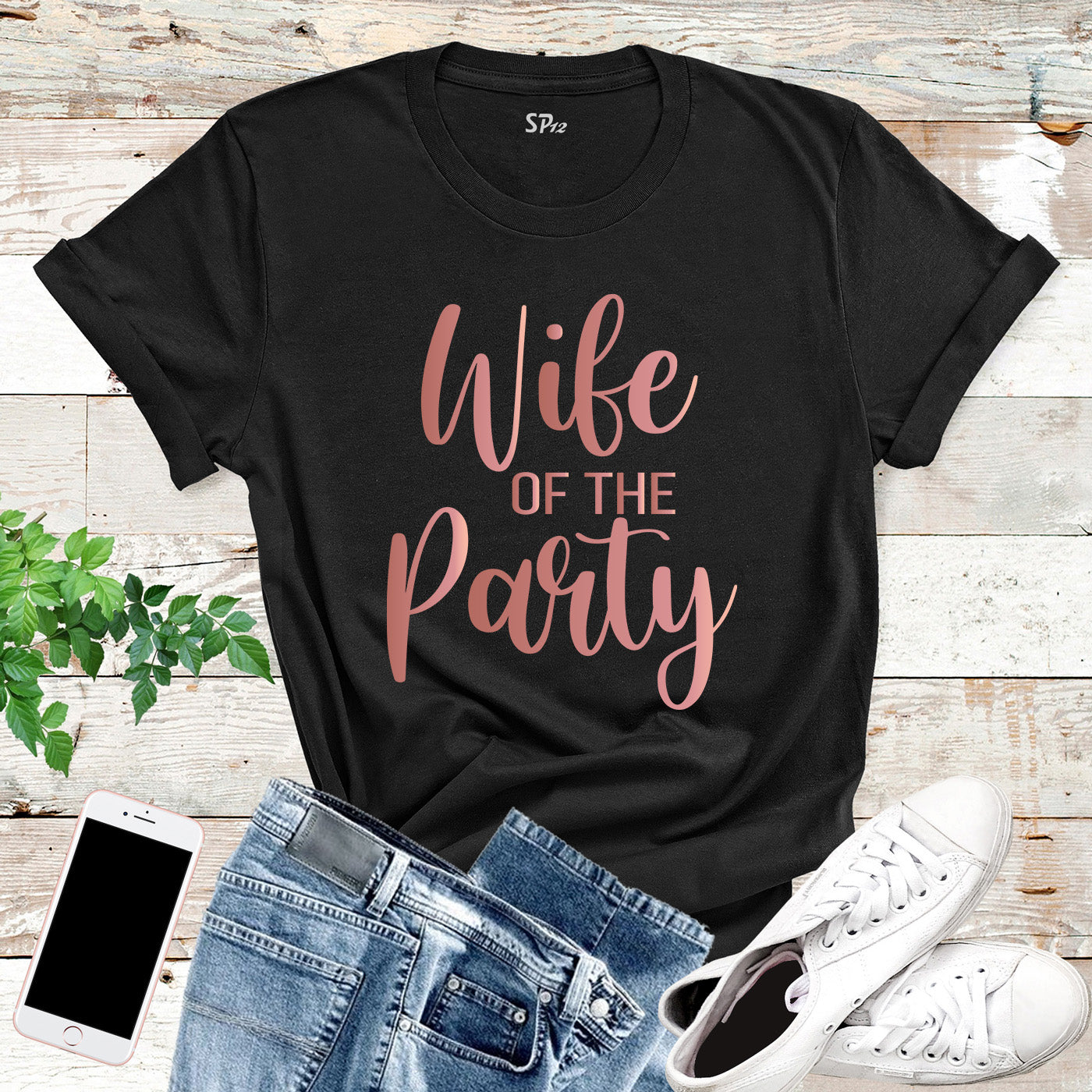Wife Of The Party Bride T Shirts Bachelorette Party Hen Party Bridesmaid Wedding Party Tshirt