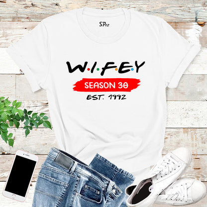 Wifey Hubby Personalised Season T Shirt