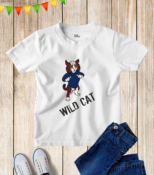Wild cat Kids T Shirt tee
