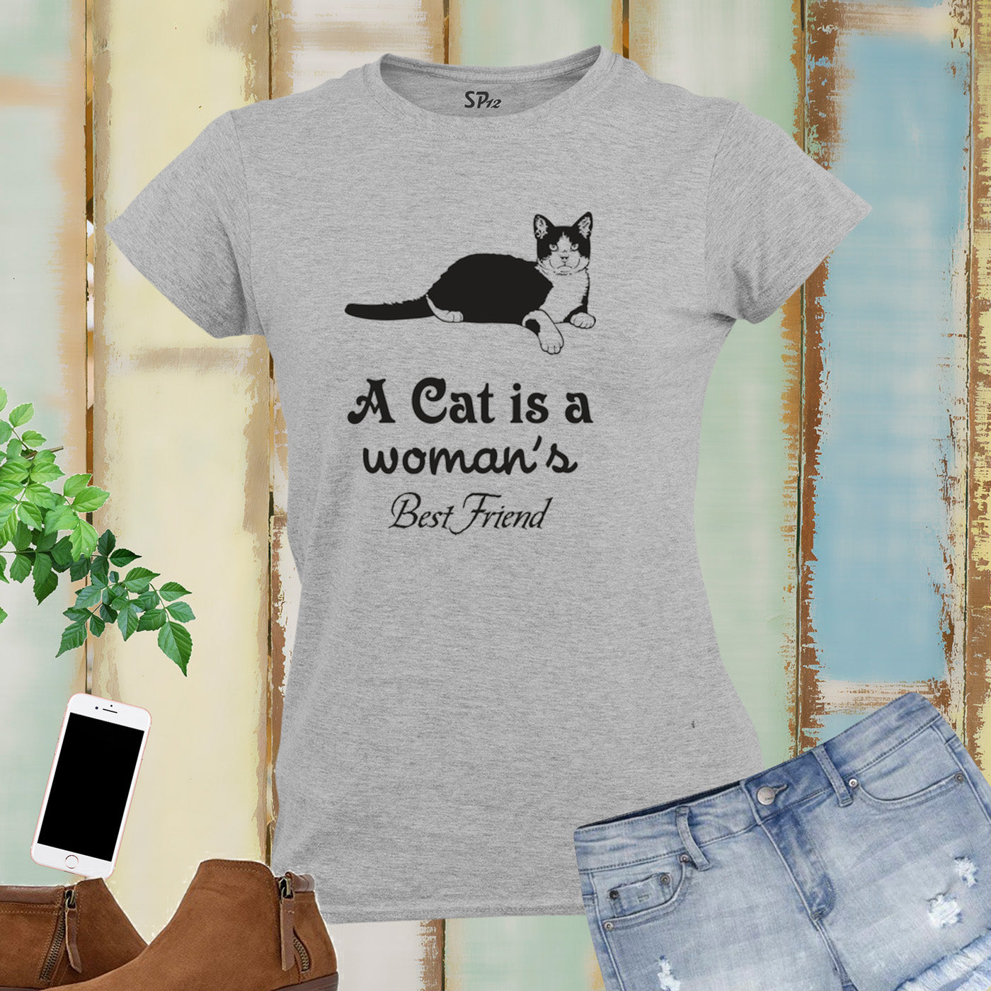 Women's Best Friend Cat Animal T Shirt
