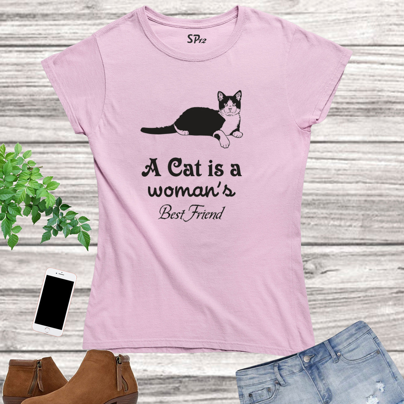 Women's Best Friend Cat Animal T Shirt