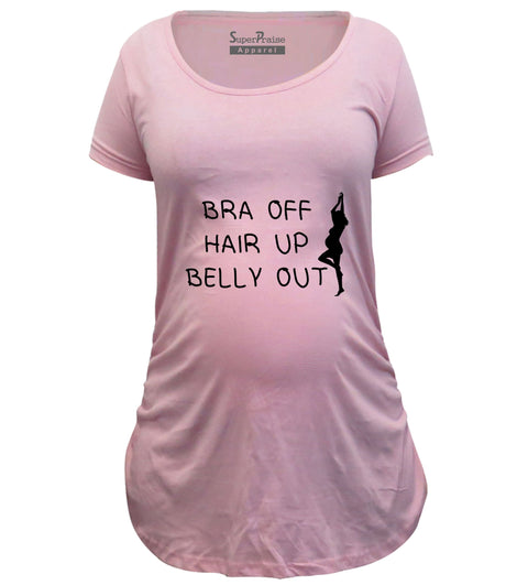 Pregnant Belly Button Out Maternity T Shirt