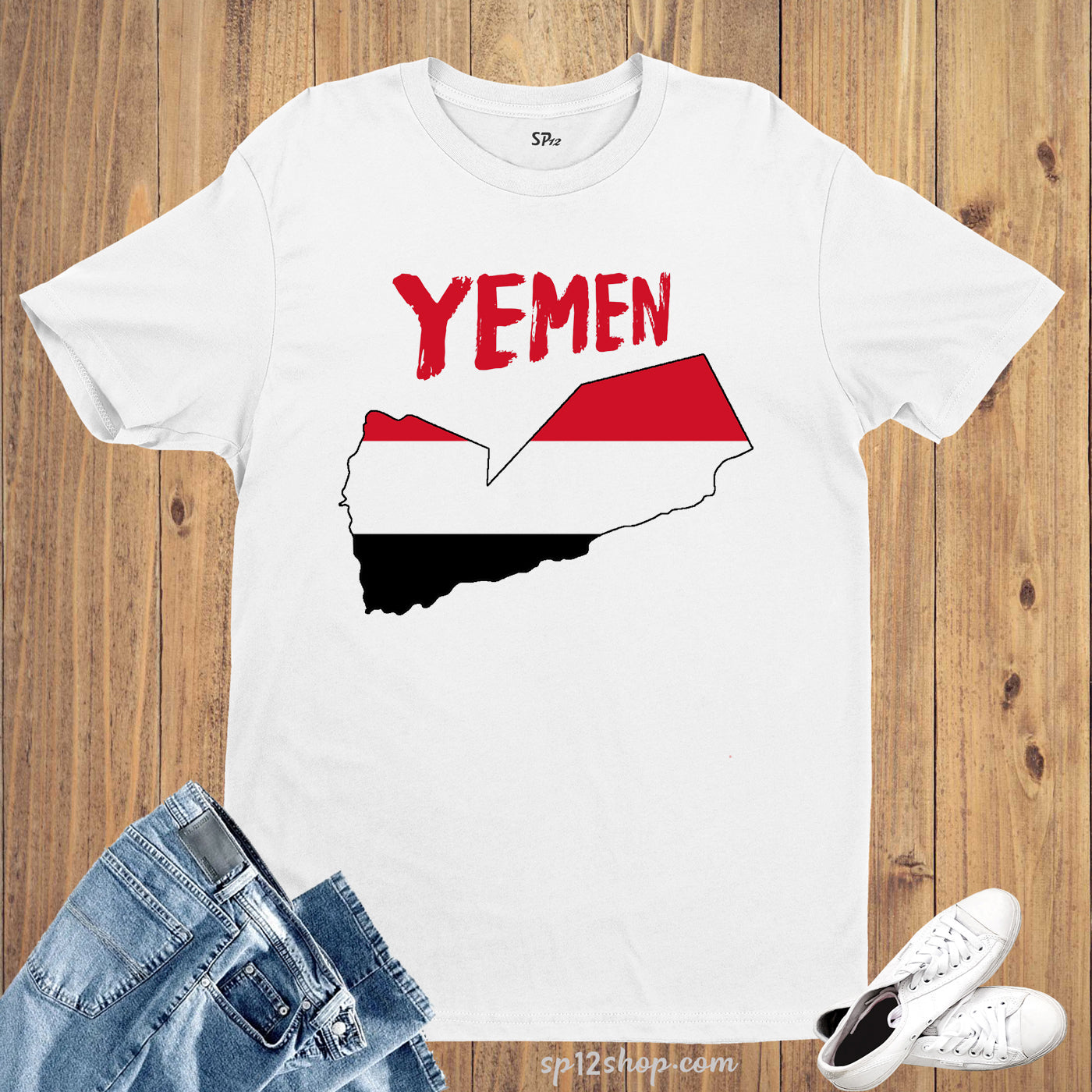 Yemen Flag T Shirt Olympics FIFA World Cup Country Flag Tee Shirt