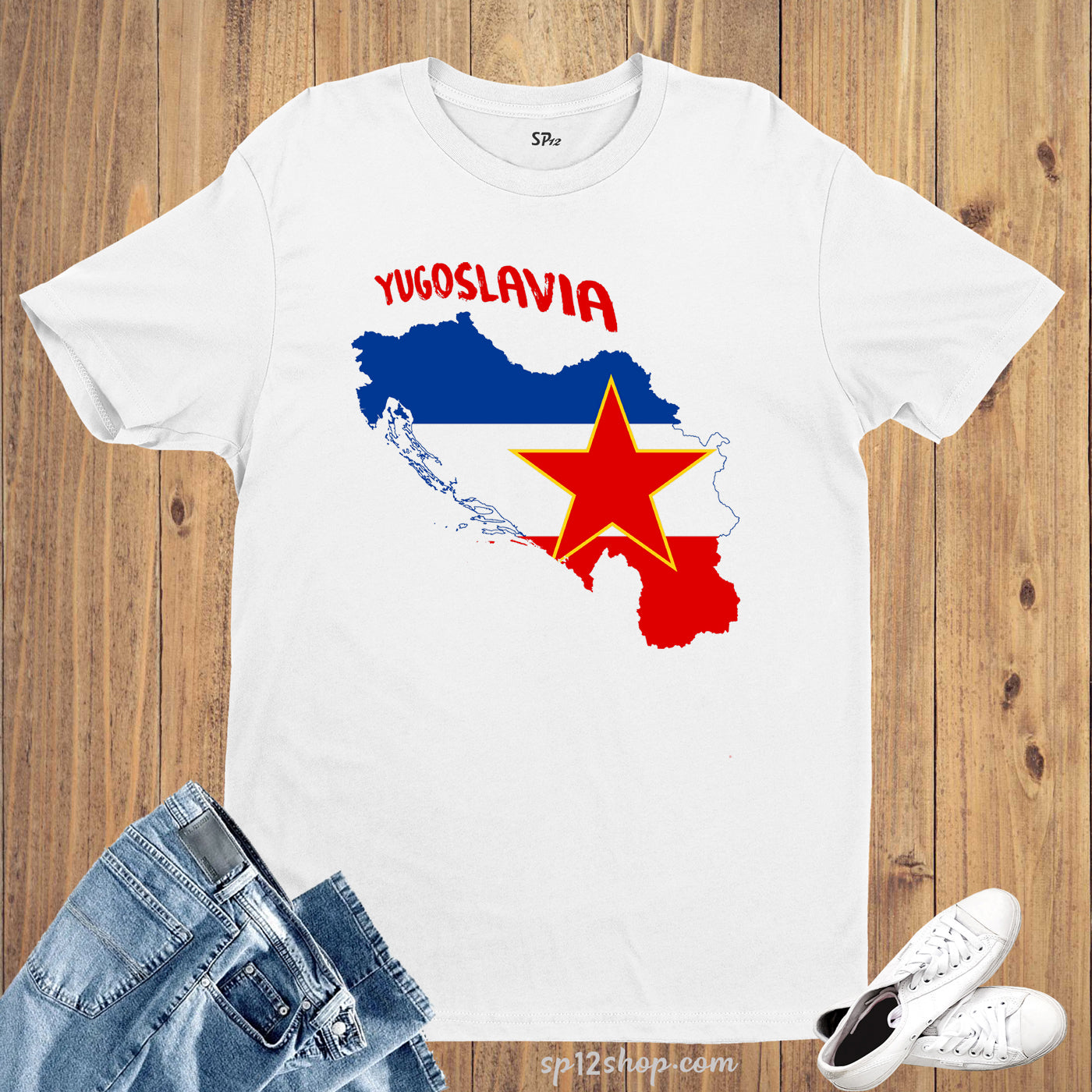 Yugoslavia Flag T Shirt Olympics FIFA World Cup Country Flag Tee Shirt