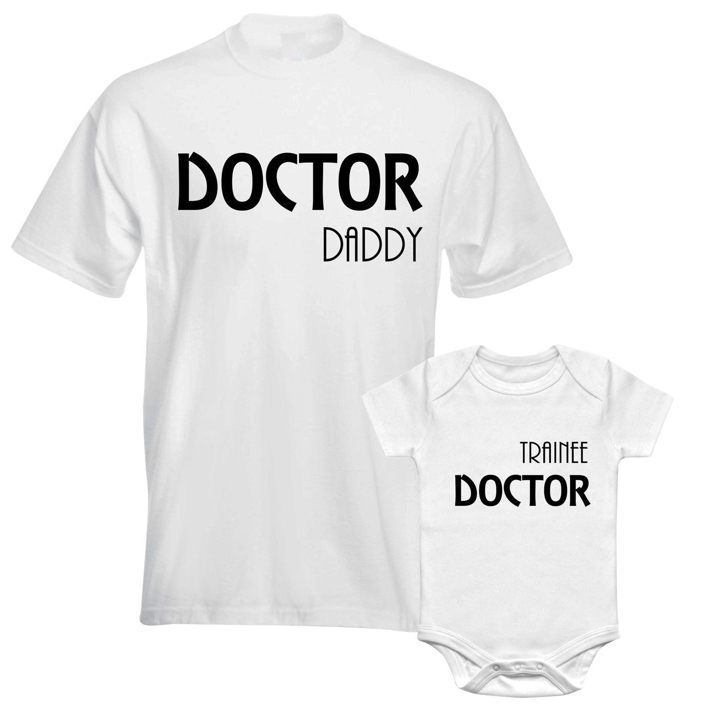 Father Daddy Daughter Dad Son Matching T shirts Doctor Daddy Trainee Doctor