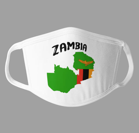 Zambia Flag Face Mask Cover Patriotic Facemask Covering