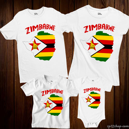 Zimbabwe Flag T Shirt Olympics FIFA World Cup Country Flag Tee Shirt